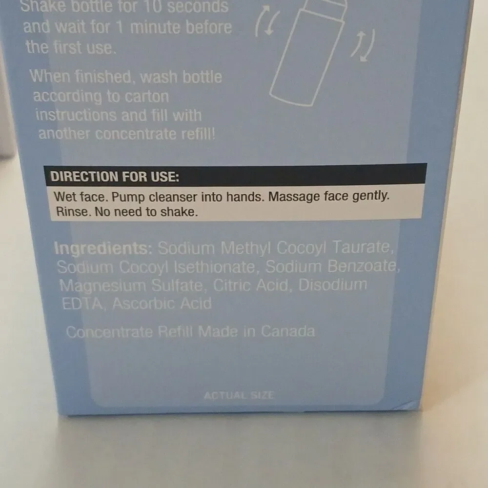 2-Neutrogena Reusable Gentle Foaming Facial Wash Cleanser Bottle Concentrate KIT